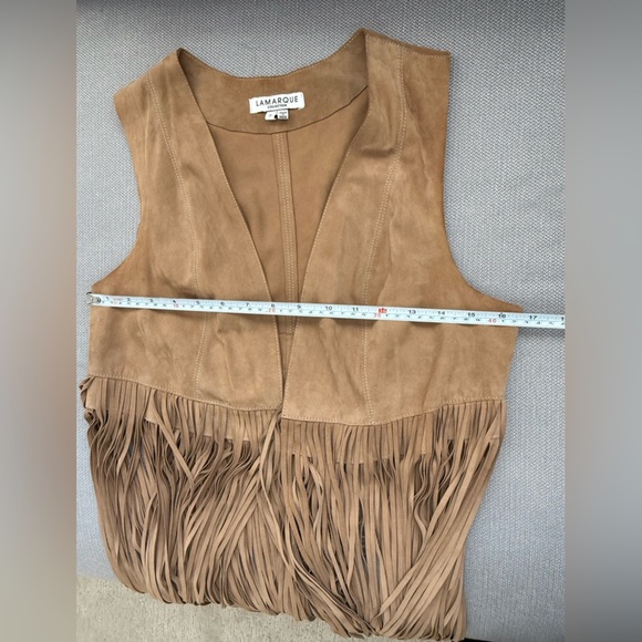 Lamarque Tan Suede Vest - Picture 7 of 12